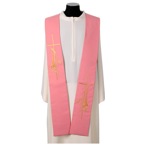 Stolone poliestere monocolore rosa spiga e fuoco 1