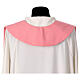 Single color polyester stole in herringbone and fire pink s4