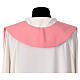 Pink polyester stole with golden cross s3