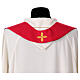 Stola bicolore rosso viola 100% poliestere croce e spiga s6