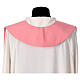 Pink polyester stole with Chi-Rho and Eucharistic symbols s3