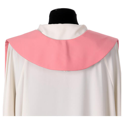 Pink polyester stole, flame dove alpha and omega 4