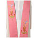 Pink polyester stole, flame dove alpha and omega s2