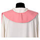 Pink polyester stole, flame dove alpha and omega s4