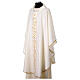 Priest chasuble with embroidery of golden wheat and silver crosses, 100% polyester s5
