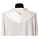 Priest chasuble with embroidery of golden wheat and silver crosses, 100% polyester s11