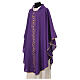 Priest chasuble with embroidery of golden wheat and silver crosses, 100% polyester s13