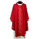Casula sacerdotale 100% poliestere ricamo spighe dorate croci argento s4