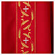 Casula sacerdotale 100% poliestere ricamo spighe dorate croci argento s5