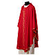 Casula sacerdotale 100% poliestere ricamo spighe dorate croci argento s11