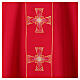 Priest chasuble with silver and golden crosses, 100% polyester s2