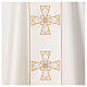 Priest chasuble with silver and golden crosses, 100% polyester s4