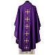 Priest chasuble with silver and golden crosses, 100% polyester s10