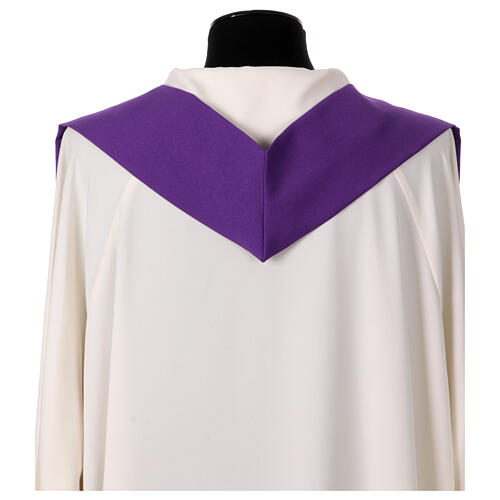 Chasuble sacerdotale 100% polyester croix or argent 12