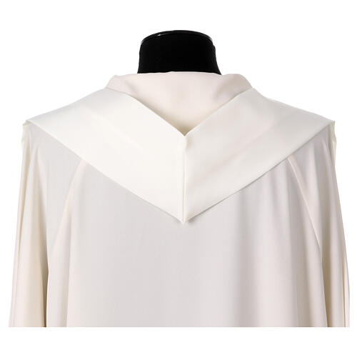 Chasuble sacerdotale 100% polyester croix or argent 15