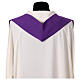 Chasuble sacerdotale 100% polyester croix or argent s12