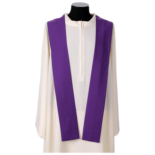 Casula sacerdotale 100% poliestere croce oro argento 11