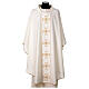 Casula sacerdotale 100% poliestere croce oro argento s3