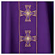 Casula sacerdotale 100% poliestere croce oro argento s6