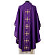 Casula sacerdotale 100% poliestere croce oro argento s10