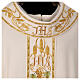 Priest chasuble with decorated band, IHS grapes and wheat, 100% pure wool s6