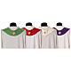 Priest chasuble with decorated band, IHS grapes and wheat, 100% pure wool s18