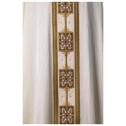 Gamma chasuble with golden embroidered orphrey with crystals, 4 colours 2
