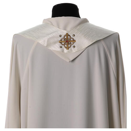 Gamma chasuble with golden embroidered orphrey with crystals, 4 colours 11