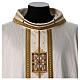 Gamma chasuble with golden embroidered orphrey with crystals, 4 colours s3