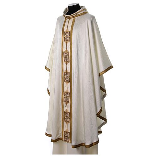  Priest chasuble with golden embroidered Gamma crystals in four colors 5