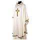 Gamma chasuble with golden embroidered cross and stones, 4 colours s6