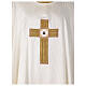 Gamma chasuble with golden embroidered cross and stones, 4 colours s7