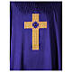 Casulla cuatro colores cruz bordada oro con piedras Gamma s9