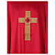 Chasuble with gold embroidered cross and Gamma stones four colors s5