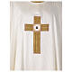 Chasuble with gold embroidered cross and Gamma stones four colors s7