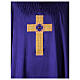 Chasuble with gold embroidered cross and Gamma stones four colors s9
