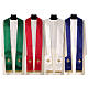 Chasuble with gold embroidered cross and Gamma stones four colors s12