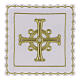 Conjunto de altar In Primis com bordado dourado cruz grega mistura de algodão s1