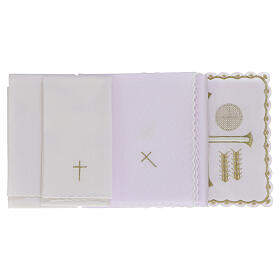 In Primis altar linens with chalice and grapes, blended cotton