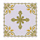 In Primis altar cloth set with embroidered cross and wheat, blended cotton s1