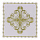 Altar linens set golden matelassé cross with cotton blend In Primis s1