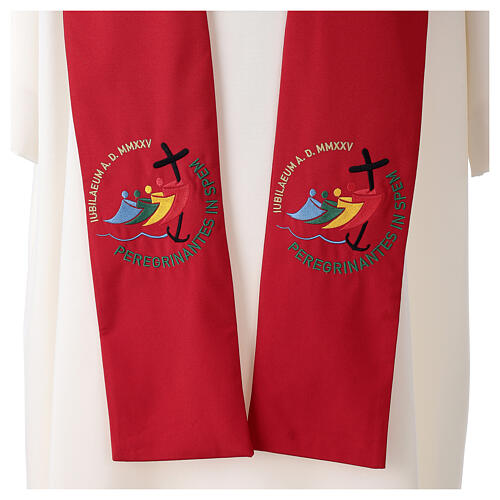 Priesterstola zum Jubiläum 2025, mit gesticktem offiziellem Logo, diverse Farben 7