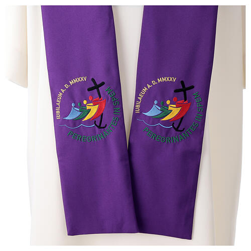 Priesterstola zum Jubiläum 2025, mit gesticktem offiziellem Logo, diverse Farben 9