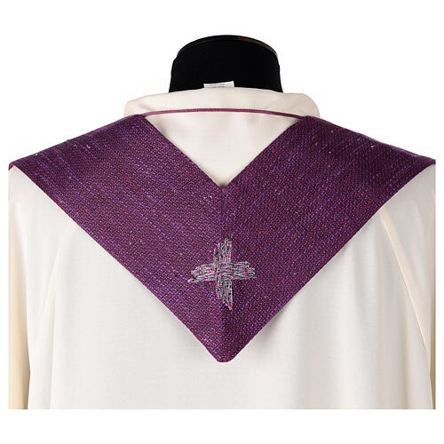 Stole NiBo Atelier Sirio fabric solid color mixed yarns 12