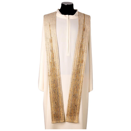 Stola tessuto NiBo campo di grano Atelier Sirio oro antico 1