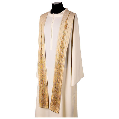 Stola tessuto NiBo campo di grano Atelier Sirio oro antico 3