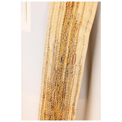 Stuła z tkaniny NiBo - pole pszenicy, Atelier Sirio, złoto antyczne 2