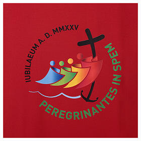 Frontal logotipo oficial Jubileo 2025 rojo impreso