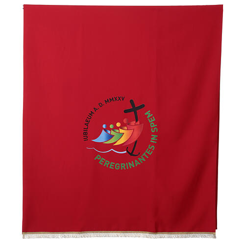 Voile De Lutrin Couleur Ivoire Broderie Logo Officiel Jubilé 2025