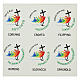 Paliotto logo ufficiale Giubileo 2025 rosso stampato multilingue s4